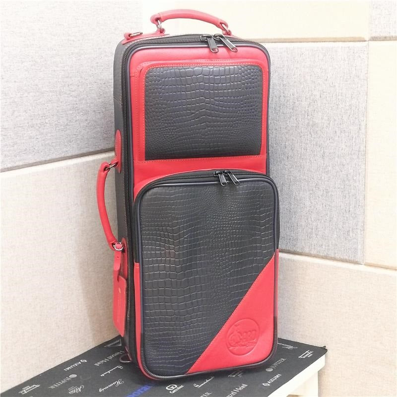 Guardbags___Elite_Series_4-ECLNB-D_cro_Trumpet_Double_Case___Crocodile_Embossed_Navy_Leather_with_Red_Leather_Trim_01