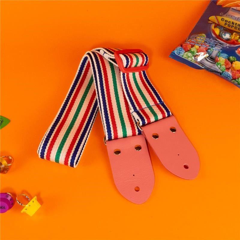 Colorful_Striped_Guitar_Strap,_Pink_01
