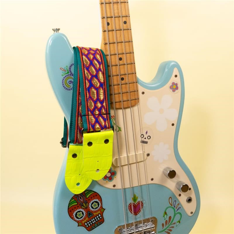 Dragon_Scale_Guitar_Strap_Green_07