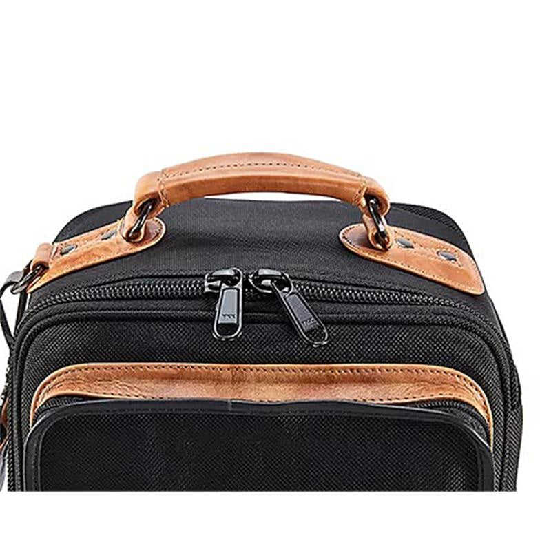 GuardBags_Elite_Series_4-ECSK_Trumpet_Double_Compact_Case,_Black_Cordura_Nylon_with_Brown_Leather_Trim_04