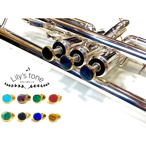 Lillie's_Tone___Yamaha_Trumpet_Piston_Buttons,_Malachite_with_Gold_Plated_Finish,_3_Pieces_(1_Set)_02