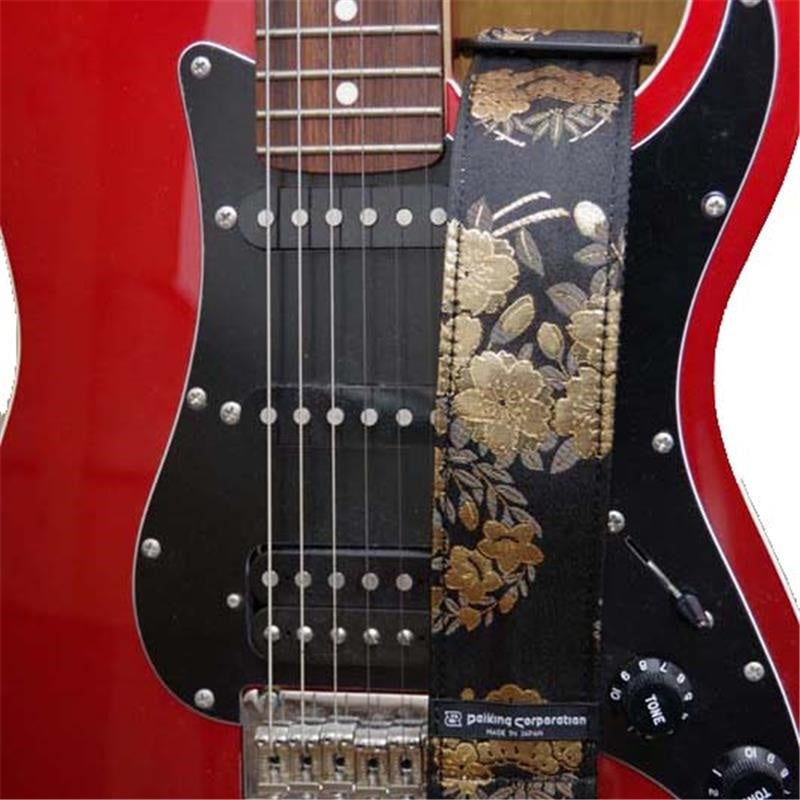 Nishijin-woven_guitar_strap_DGS-NKH60_Gold_Flower_Circle_04