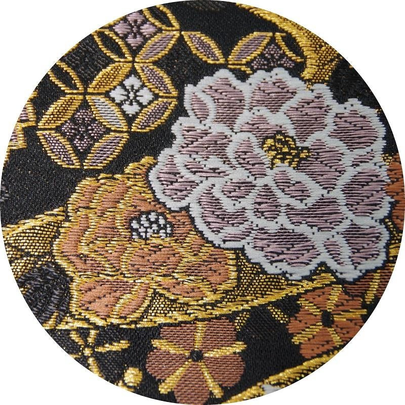 Nishijin-woven_guitar_strap_DGS-NKKH-60_with_gold-lined_tortoiseshell_and_floral_pattern_02