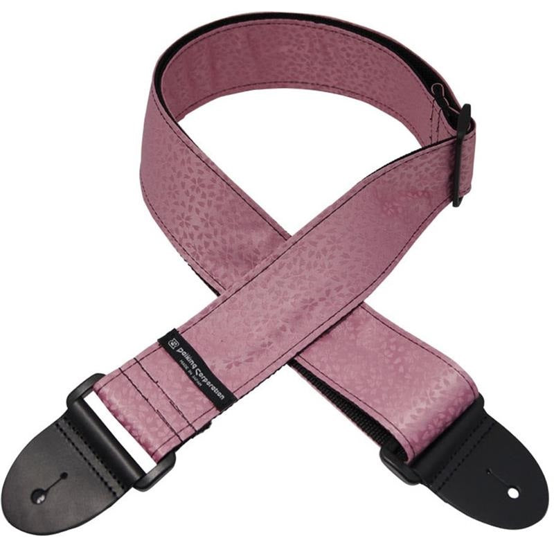 Patterned_Guitar_Strap_DGS-JMO32_KZPK_(Patterned_Small_Cherry_Blossom_Pink)_01