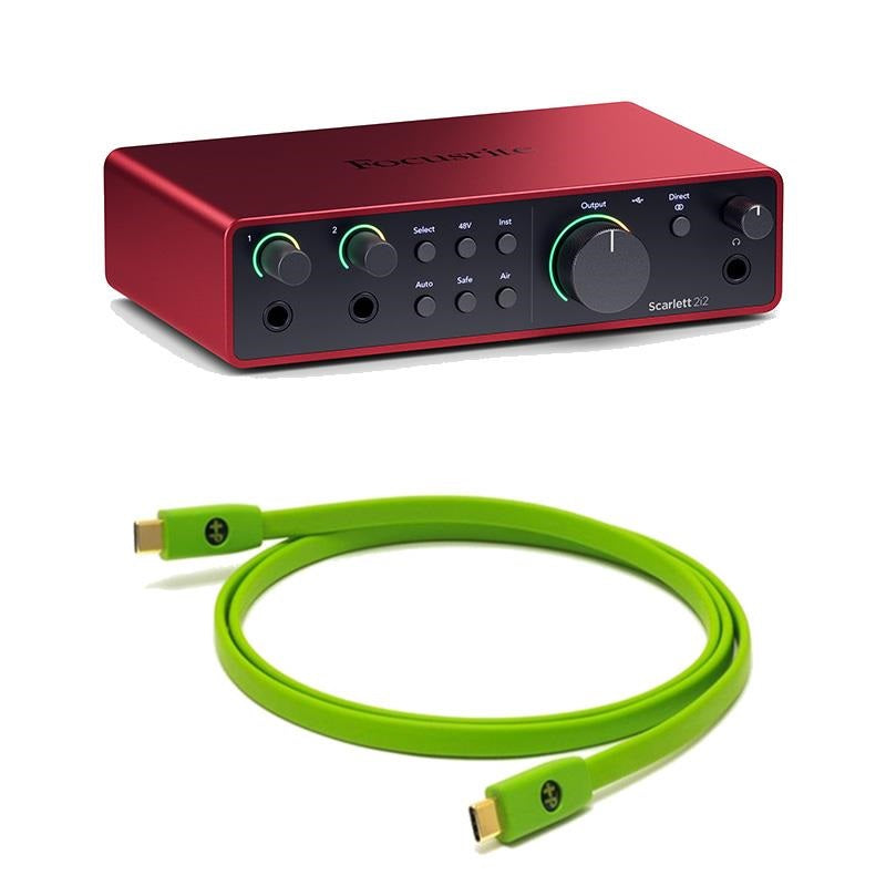 Scarlett_2i2_gen4_+_OYAIDE_High-Quality_USB_Cable_Set_(Type_C_to_C_1_0m)_(2-in-2-out_USB-C_Audio_Interface)_(Focusrite)_(OYAIDE)_01