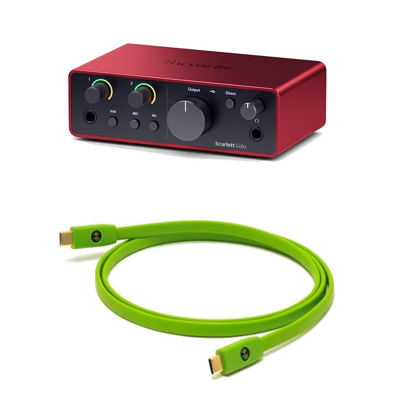 Scarlett_Solo_gen4_+_OYAIDE_High-Quality_USB_Cable_Set_(Type_C_to_C_1_0m)_(2-in-2-out_USB-C_Audio_Interface)_(Focusrite)_(Oyaide)_01