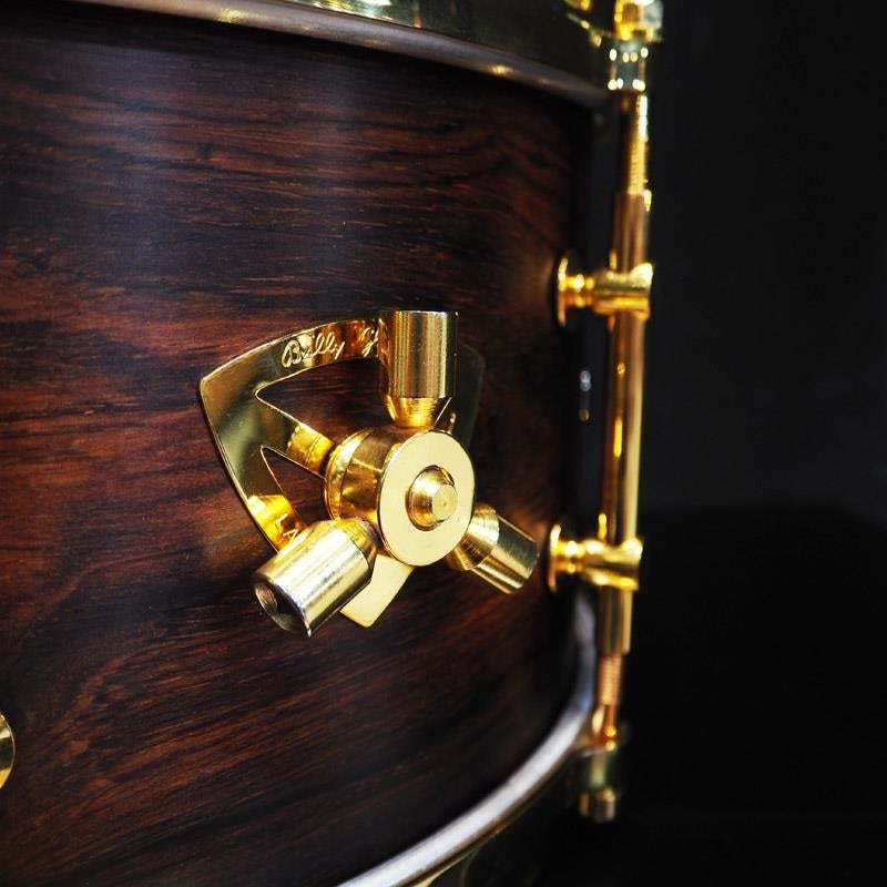 USED_Used_Lang_Percussion_Billy_Gladstone_Cocobolo_Solid_Shell_Snare_Drum_14x7__Gold_Hardware_3-Way_Tuning_05