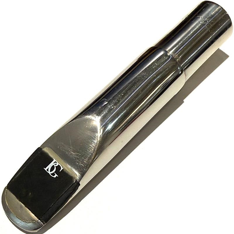 Used_Berg-Lasen_Stainless_Steel_Tenor_Saxophone_Mouthpiece,_110_2M_Offset_(Denim_Table)_02