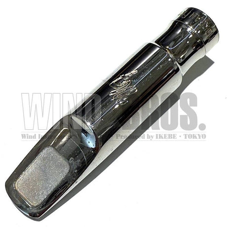 Used_Morgan_Fry_metal_rhodium-plated_tenor_saxophone_mouthpiece,_size_10__J+_01