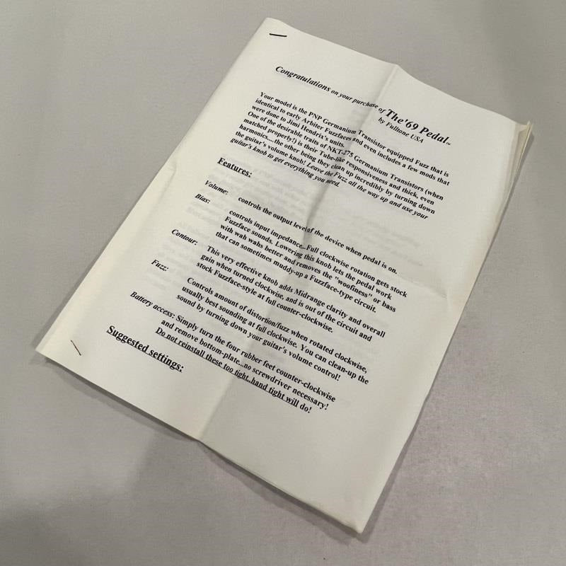 Used_The_'69_Early_Model_V1_(Fulltone)_Fuzz_Pedal_NKT275_11