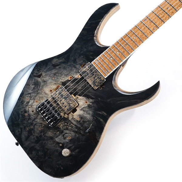 40th_Anniversary_Buckeye_Burl_Series_Duvell_Elite_6_(Trans_Natural_Fade_Black_Burst_Out_Gloss)_[Mayones_40th_Anniversary_Model]_01