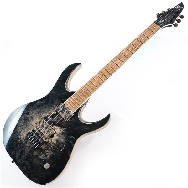 40th_Anniversary_Buckeye_Burl_Series_Duvell_Elite_6_(Trans_Natural_Fade_Black_Burst_Out_Gloss)_[Mayones_40th_Anniversary_Model]_02