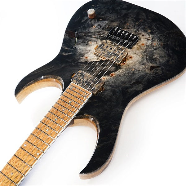 40th_Anniversary_Buckeye_Burl_Series_Duvell_Elite_6_(Trans_Natural_Fade_Black_Burst_Out_Gloss)_[Mayones_40th_Anniversary_Model]_06