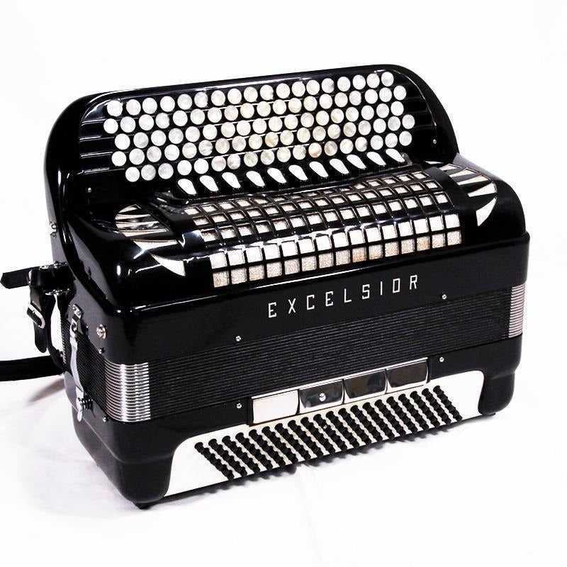 [Early_Bird_Special_Sale]_USED_EXCELSIOR_Mod_901_(Bargain_Item_with_Imperfections)_MMML_Musette_Excelsior_Italian-made_Button-type_Chromatic_Accordion_120_Bass_01