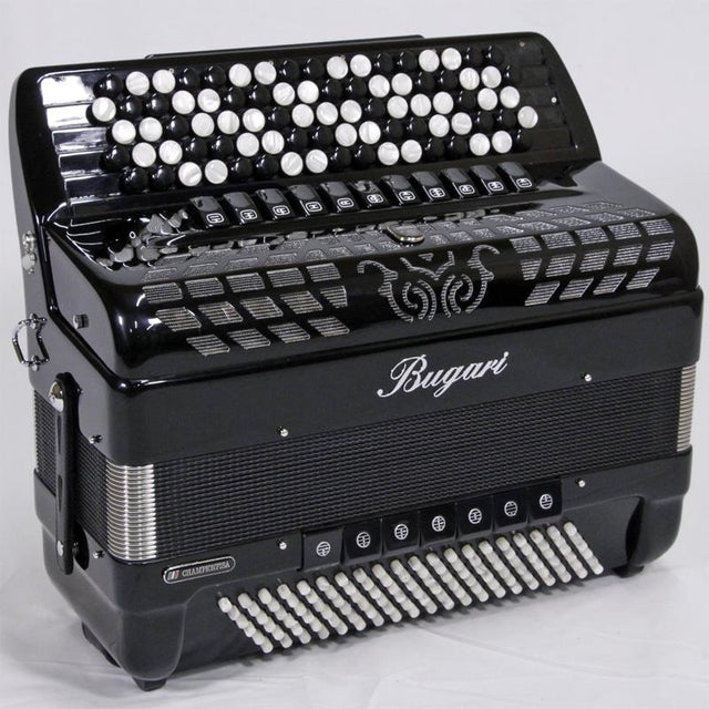 [Early_Bird_Special_Sale]_440CH_BK_(Time_Sale_10%_OFF_-_Until_10_20)_HMML_BUGARI_Bugari_Large_Button_Chromatic_Accordion_Italy_Black_01