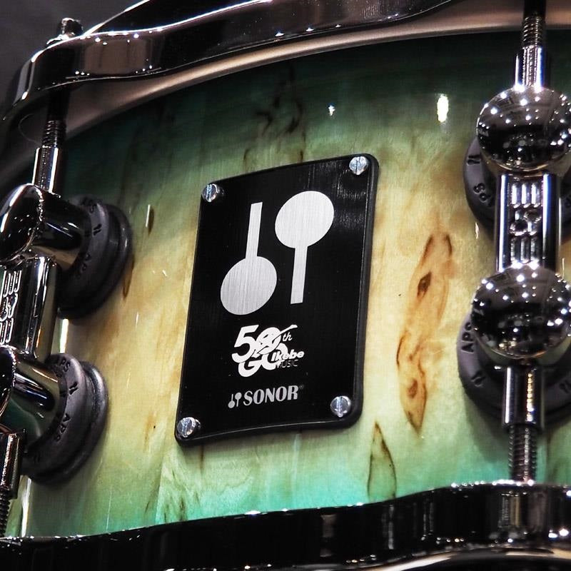[Ikebe_Musical_Instrument_50th_Anniversary_Model]_SQ2_System_Snare_Drum_-_Maple_Vintage_14x6_-_Blue_Burst_on_Scandinavian_Birch_03