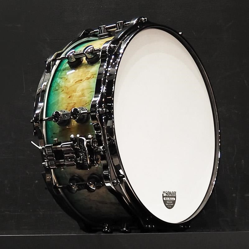 [Ikebe_Musical_Instrument_50th_Anniversary_Model]_SQ2_System_Snare_Drum_-_Maple_Vintage_14x6_-_Blue_Burst_on_Scandinavian_Birch_04