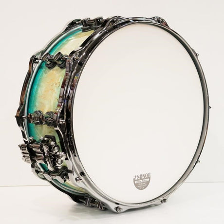 [Ikebe_Musical_Instrument_50th_Anniversary_Model]_SQ2_System_Snare_Drum_-_Maple_Vintage_14x6_-_Blue_Burst_on_Scandinavian_Birch_06