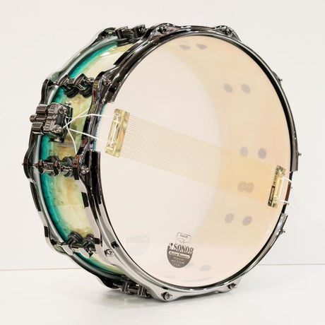 [Ikebe_Musical_Instrument_50th_Anniversary_Model]_SQ2_System_Snare_Drum_-_Maple_Vintage_14x6_-_Blue_Burst_on_Scandinavian_Birch_07