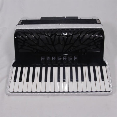 New_Parrot_37K96BS_PW_Pearl_White，_Japan_Limited_Edition_Accordion，_37_Keys，_96_Bass，_MML_3-Row_Set，_Piano_Style，_Parrot_04