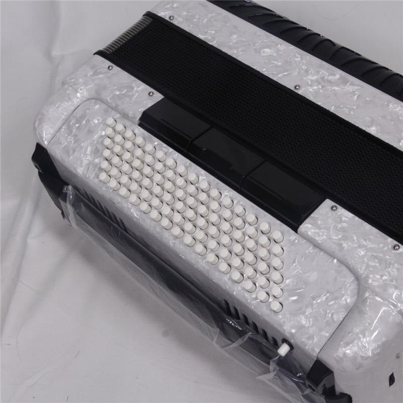 New_Parrot_37K96BS_PW_Pearl_White，_Japan_Limited_Edition_Accordion，_37_Keys，_96_Bass，_MML_3-Row_Set，_Piano_Style，_Parrot_05
