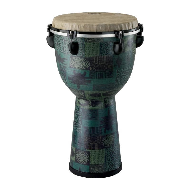 LREMDJ611232_[Apex_Djembe_Drum_-_Green_Kinte，_12_inch]_01