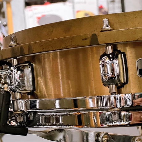 USED_​​Power_Metal_Bell_Brass_Snare_Drum_[14_x_3_25]_(Hoop_has_been_modified)_04