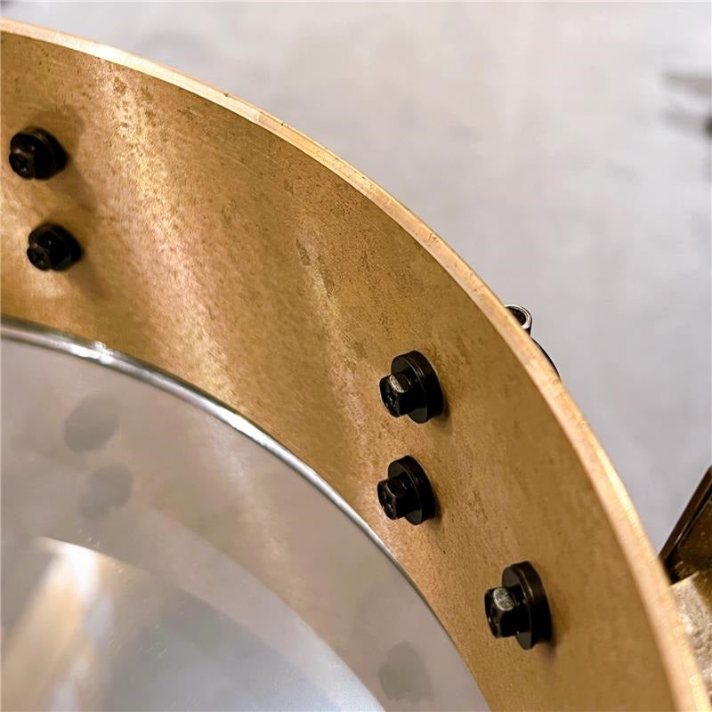 USED_​​Power_Metal_Bell_Brass_Snare_Drum_[14_x_3_25]_(Hoop_has_been_modified)_07