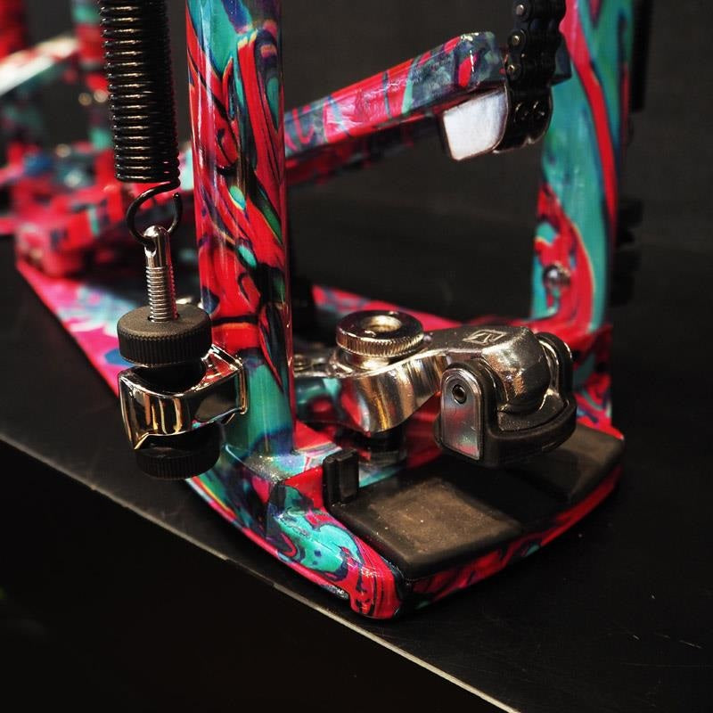 USED_​​TAMA_50th_LIMITED_HP900PWMCS_[IRON_COBRA_Marble_Edition_Power_Glide_Twin_Pedal_Coral_Swirl_Hard_Case_Included]_05