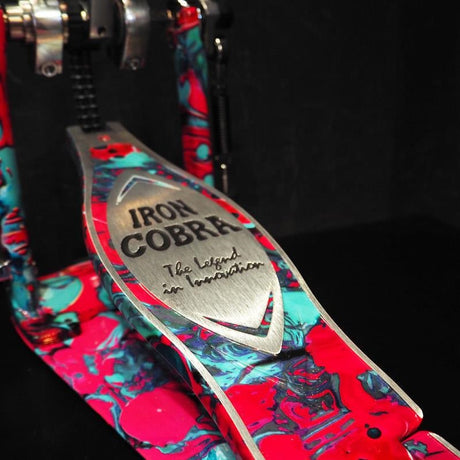 USED_​​TAMA_50th_LIMITED_HP900PWMCS_[IRON_COBRA_Marble_Edition_Power_Glide_Twin_Pedal_Coral_Swirl_Hard_Case_Included]_07
