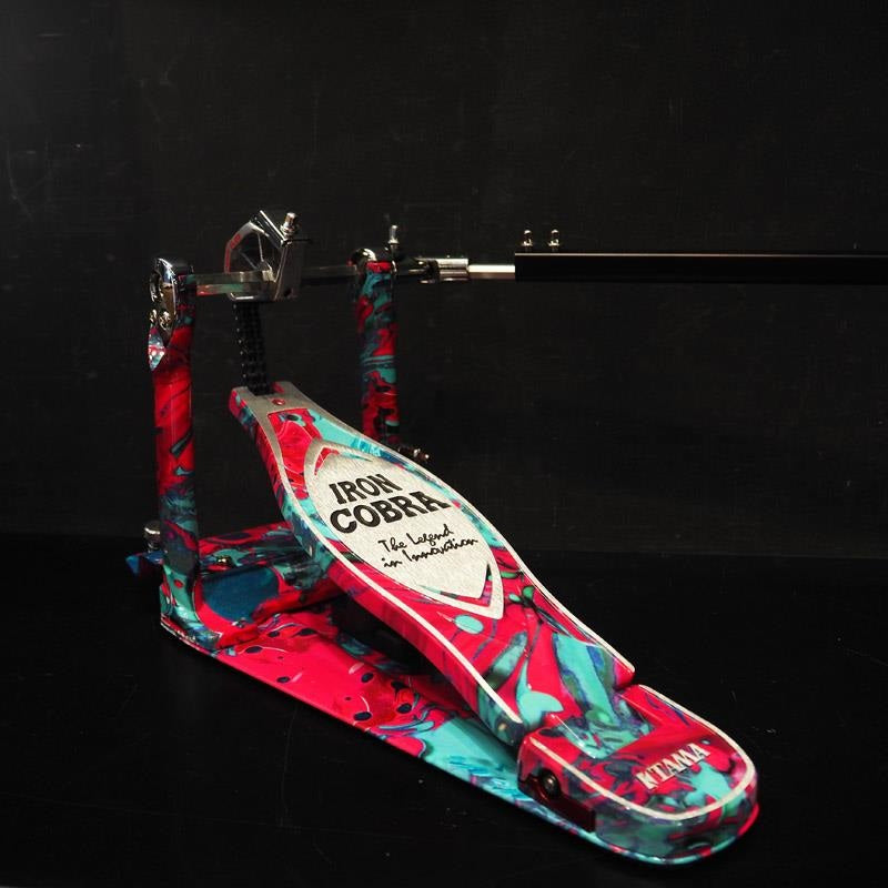 USED_​​TAMA_50th_LIMITED_HP900PWMCS_[IRON_COBRA_Marble_Edition_Power_Glide_Twin_Pedal_Coral_Swirl_Hard_Case_Included]_10