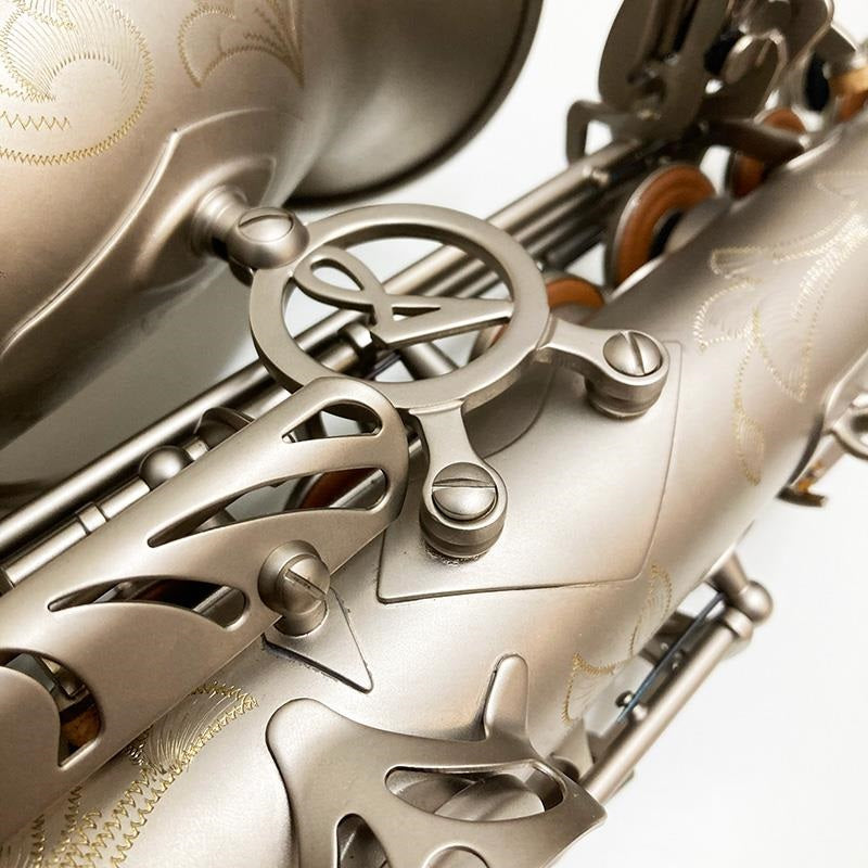 [Slightly_Damaged_-_Special_Price!!]_[35th_Anniversary_Limited_Edition_Model]_Alto_Saxophone_Antigua_Power_Bell_Series__Classic_Nickel_Finish__AS4248-35TH_CN_[Shipped_after_adjustment_&_setup]_[5_years_of_free_key_balance_adjustment]_06