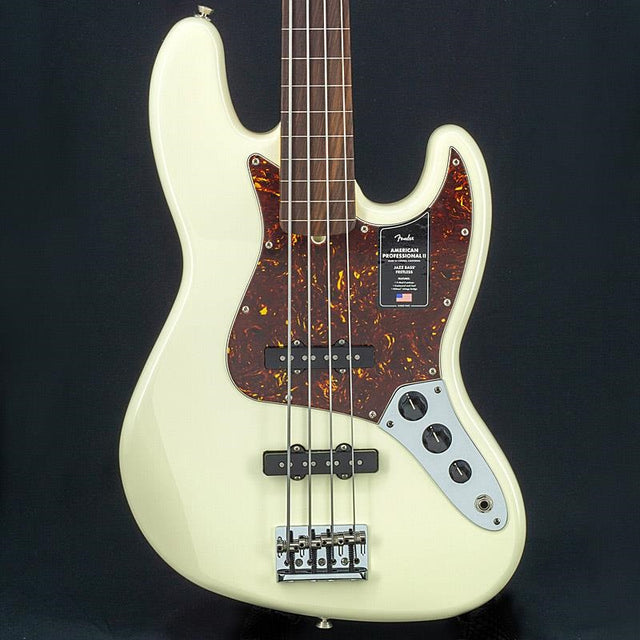 USED_​​American_Professional_II_Jazz_Bass_FRETLESS_(Olympic_White_Rosewood)_01