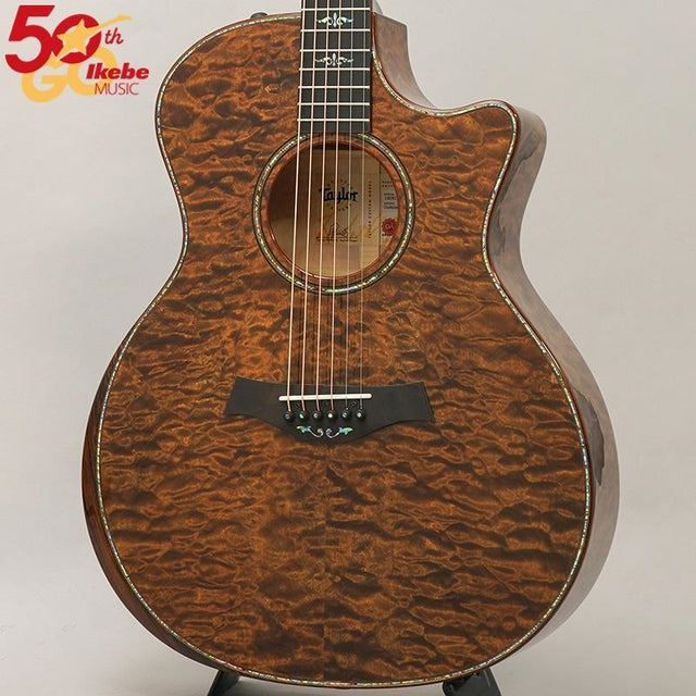 Taylor_Custom_Gace_Hand_Select_All_Quilt_Maple_(Transparent_Dark_Brown)_[Ikebe_Musical_Instruments_50th_Anniversary_Limited_Edition_Model]_01
