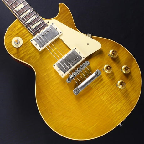 USED_​​Historic_Collection_1958_Les_Paul_Standard_Reissue_Chambered_VOS_(Green_Lemon_Fade)_#8_9574_01