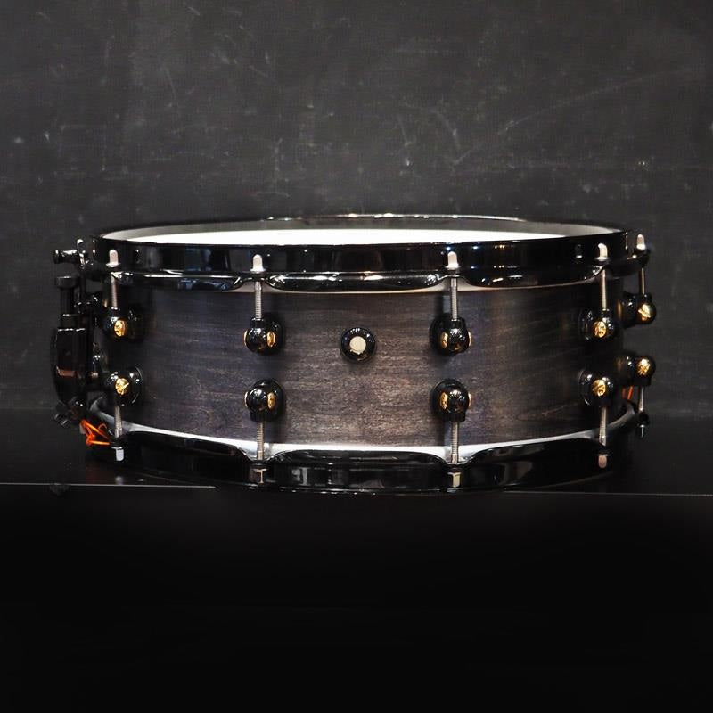 USED_​​MCCM1450S_B_#1009_Music_City_Custom_-USA_Solid_Maple_Shell_Snare_Drums_14×5_[Raven_Rally]_02