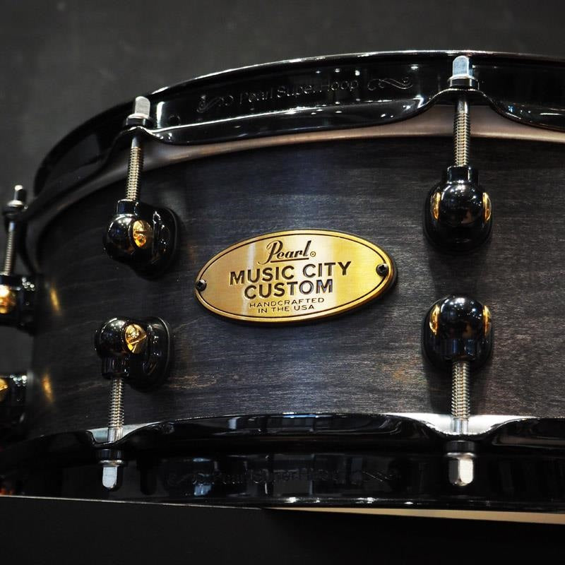USED_​​MCCM1450S_B_#1009_Music_City_Custom_-USA_Solid_Maple_Shell_Snare_Drums_14×5_[Raven_Rally]_03