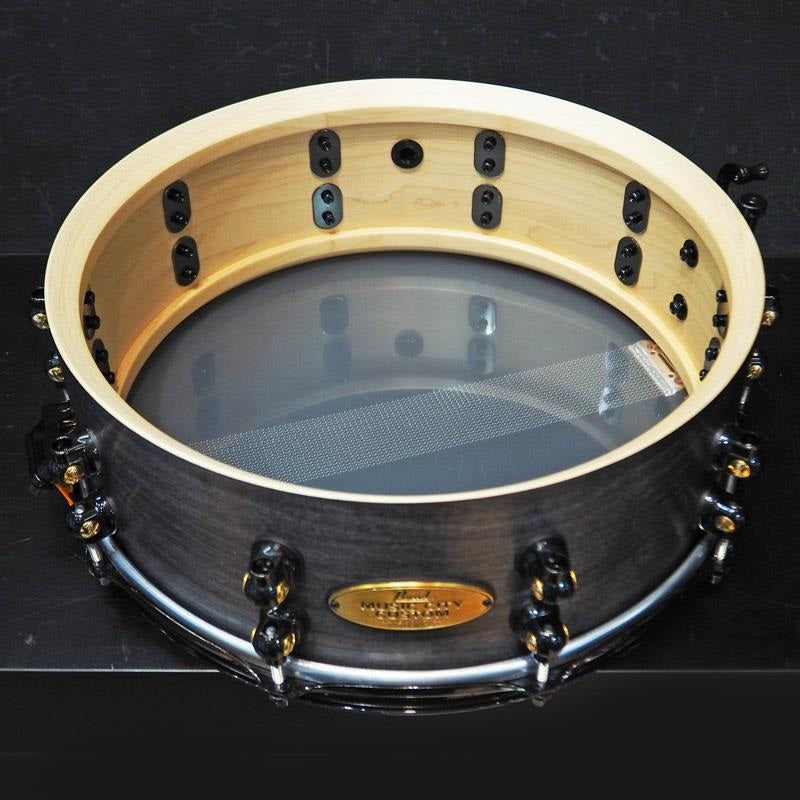 USED_​​MCCM1450S_B_#1009_Music_City_Custom_-USA_Solid_Maple_Shell_Snare_Drums_14×5_[Raven_Rally]_09