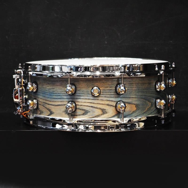 USED_​​MCCA1450S_C_#1011_Music_City_Custom_-USA_Solid_Ash_Shell_Snare_Drums_14×5_[Hand-rubbed_Lightning_Blue_Finish]_02