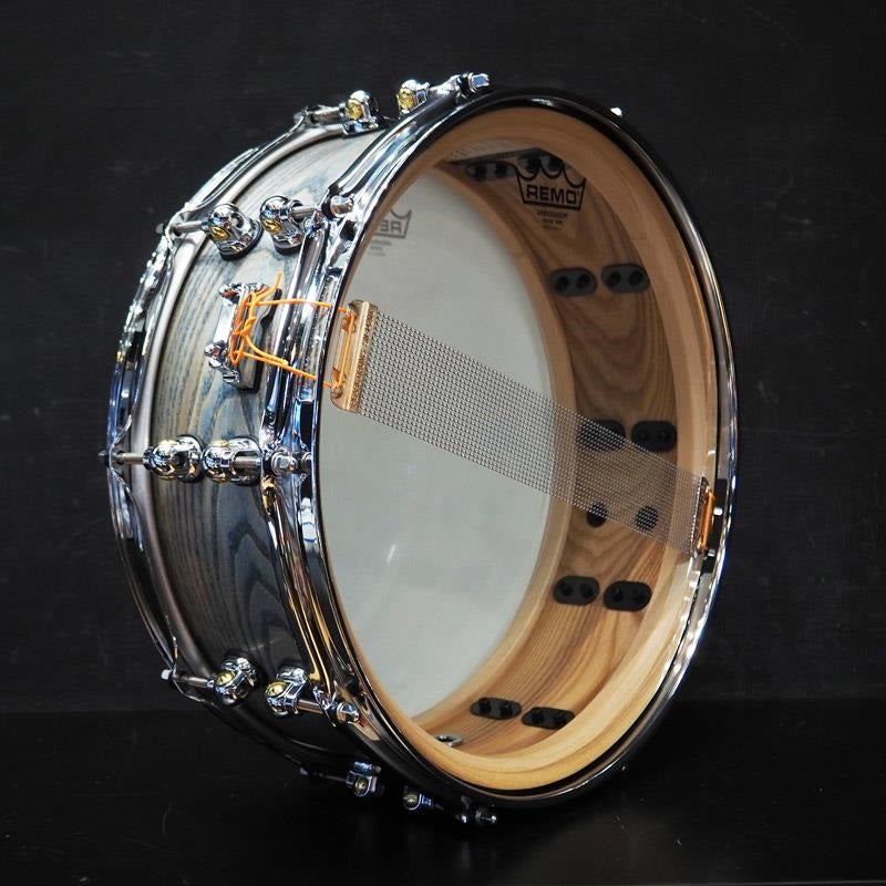 USED_​​MCCA1450S_C_#1011_Music_City_Custom_-USA_Solid_Ash_Shell_Snare_Drums_14×5_[Hand-rubbed_Lightning_Blue_Finish]_05