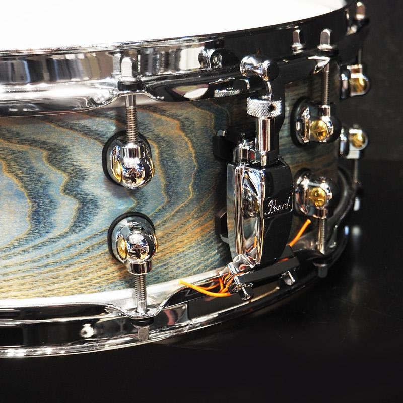 USED_​​MCCA1450S_C_#1011_Music_City_Custom_-USA_Solid_Ash_Shell_Snare_Drums_14×5_[Hand-rubbed_Lightning_Blue_Finish]_06