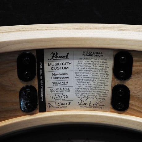 USED_​​MCCA1450S_C_#1011_Music_City_Custom_-USA_Solid_Ash_Shell_Snare_Drums_14×5_[Hand-rubbed_Lightning_Blue_Finish]_11