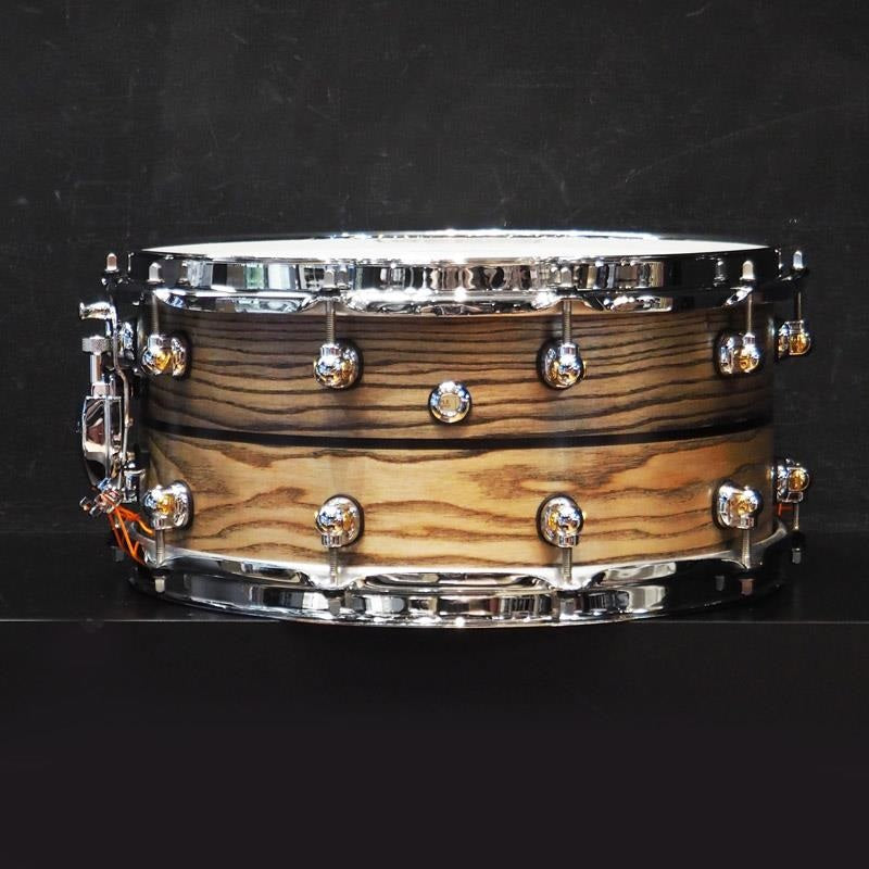 USED_​​MCCA1465S_C_#1010_Music_City_Custom_-USA_Solid_Ash_Shell_Snare_Drums_14×6_5_[Hand-rubbed_Two_Tone_Ash_w_Ebony_Inlay]_02