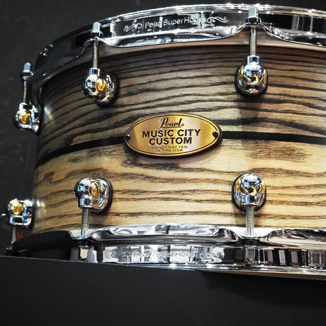 USED_​​MCCA1465S_C_#1010_Music_City_Custom_-USA_Solid_Ash_Shell_Snare_Drums_14×6_5_[Hand-rubbed_Two_Tone_Ash_w_Ebony_Inlay]_03