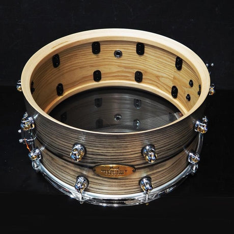 USED_​​MCCA1465S_C_#1010_Music_City_Custom_-USA_Solid_Ash_Shell_Snare_Drums_14×6_5_[Hand-rubbed_Two_Tone_Ash_w_Ebony_Inlay]_08