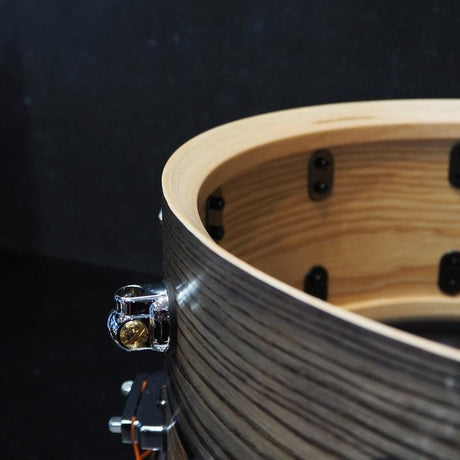USED_​​MCCA1465S_C_#1010_Music_City_Custom_-USA_Solid_Ash_Shell_Snare_Drums_14×6_5_[Hand-rubbed_Two_Tone_Ash_w_Ebony_Inlay]_09