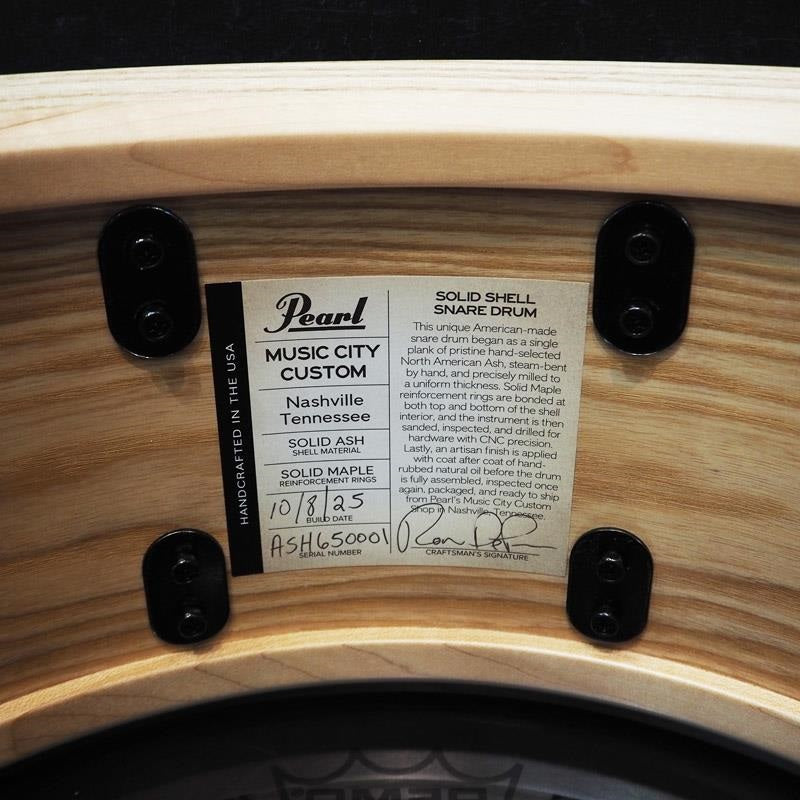USED_​​MCCA1465S_C_#1010_Music_City_Custom_-USA_Solid_Ash_Shell_Snare_Drums_14×6_5_[Hand-rubbed_Two_Tone_Ash_w_Ebony_Inlay]_10