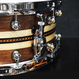 USED_​​MCCW1465S_C_#1008_Music_City_Custom_-USA_Solid_Walnut_Shell_Snare_Drums_14×6_5_[Quartersawn_Sycamore_Chevron_with_Ebony_Borders]_06