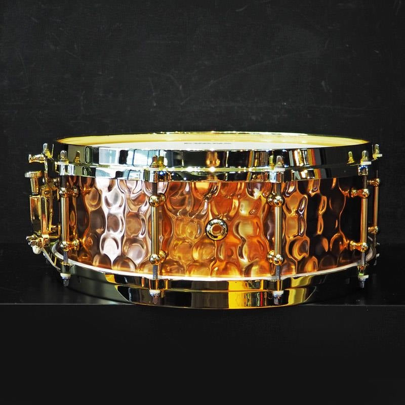 USED_​​BZH-5014DHBR_[Hammered_Bronze_Shell_Snare_Drum_14×5]_02