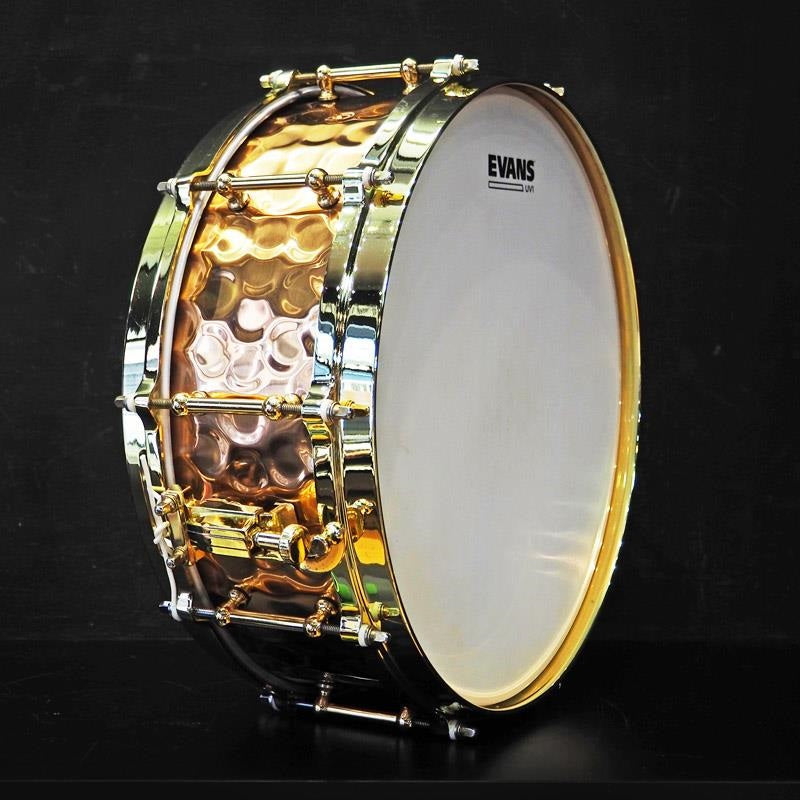 USED_​​BZH-5014DHBR_[Hammered_Bronze_Shell_Snare_Drum_14×5]_04